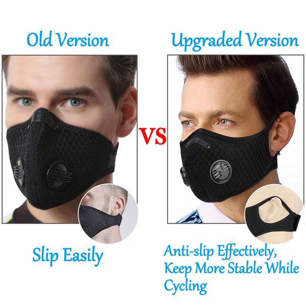 

Новое обновление KN95 пыле дышащая маска для лица KN95 активированный уголь пылезащитная маска с 1 шт. дополнительный угольный фильтр для аллергии на пыльцу