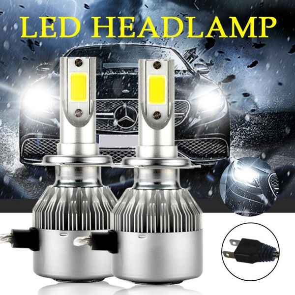 

2 pieces of h7 led h11 h4 h1 h3 h8 h13 h16 h27 car headlight bulb 72w 6000k 8000k cob c6