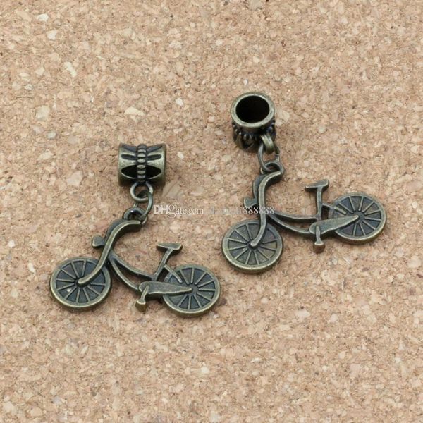

hot 100шт много сплава подвески мотаться antique bronze велосипеда big hole шарики приспосабливают европейский браслет ювелирных изделий 25, Bronze;silver