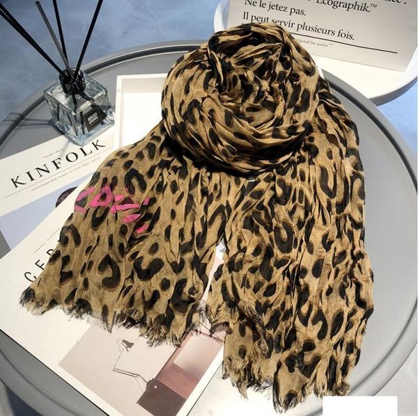 

роскошь-осень зима нового леопард кисточкой морщина случайной дикой дама шарф классического образец печати хлопок складки шарф большого разм, Blue;gray