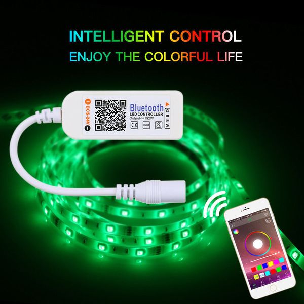 

wifi bluetooth music rgb controller dc524v mini smart light strip controller dimmer for 5050 3528 rgb led strip