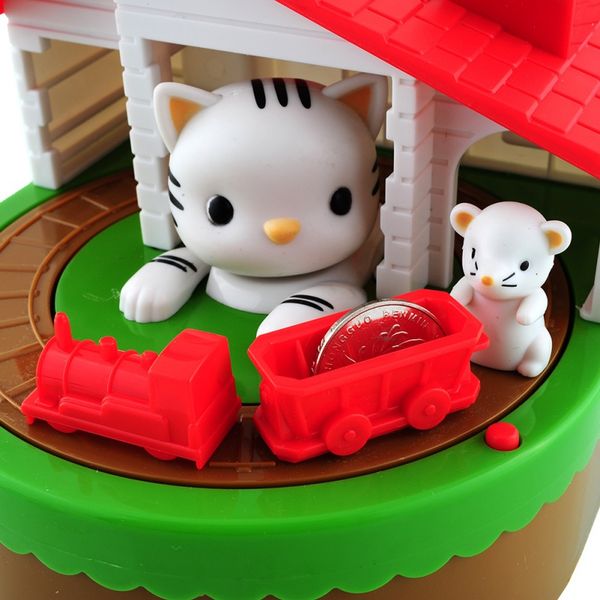 

cute mouse and cat piggy bank with music new electronic piggy bank coins saving boxs desk toy for kids birthday christmas gift a