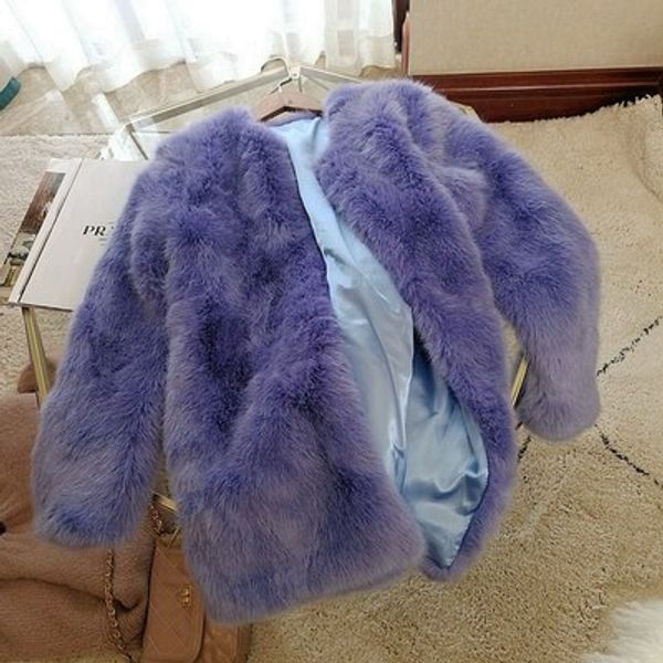 

2019 new style high-end fashion women faux fur coat s81, Black