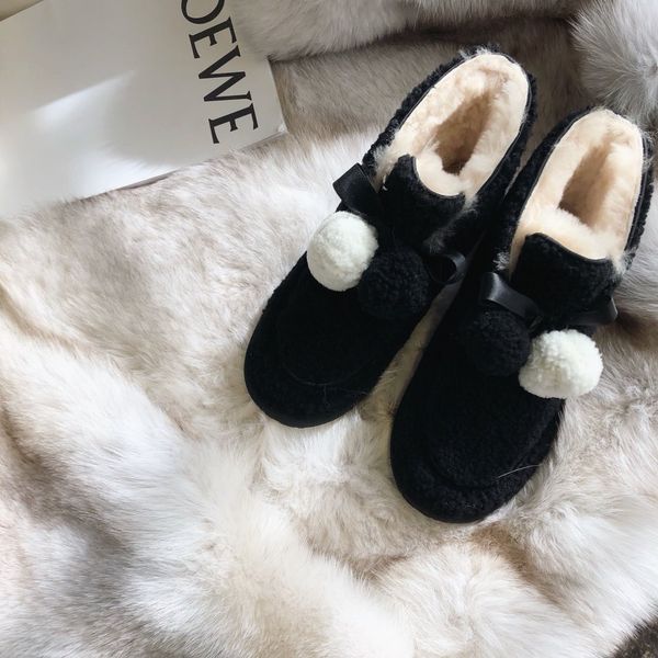 

winter new women's snow boots non-slip buckskin teddy bear boots waterproof wool thick cotton warm shoes women casual shoes 1333, Black