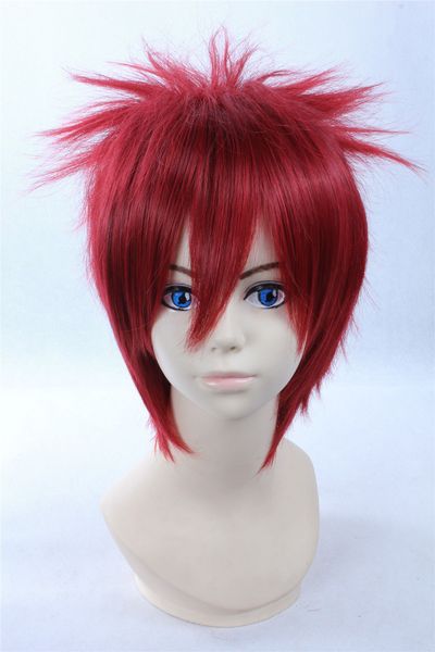 

cosplay wigs reborn enma kozato short red halloween anime hair for boy male, Black