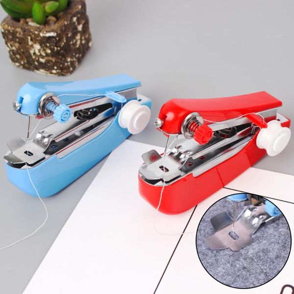 

portable mini manual sewing machine simple operation sewing tools cloth fabric handy needlework tool for home daily use, Black