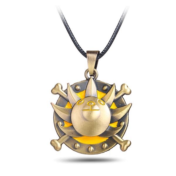 

anime one piece necklace necklace cosplay rope chain thousand sunny ship necklaces birthay gift for kids, Silver