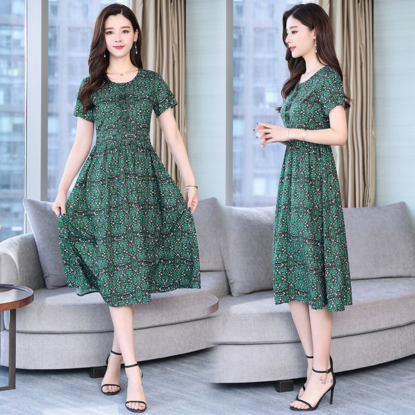 

зеленый малый дрожащий уилл маятник платье женщина с коротким рукавом 2019 ся чжунчан снижение возраст самосовершенствование, White;black