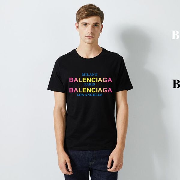 

fashion t shirts for men women colorful letter brand shirt summer casual couple mens designer clothing fashion tide print short sleeve, Gray