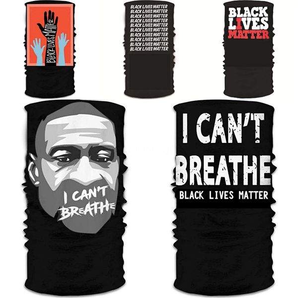 

i cant breathe2020 3d magic multifunctional tubular seamless bandanas head scarf cycling face mask neck gaiter hiking c #666, Black