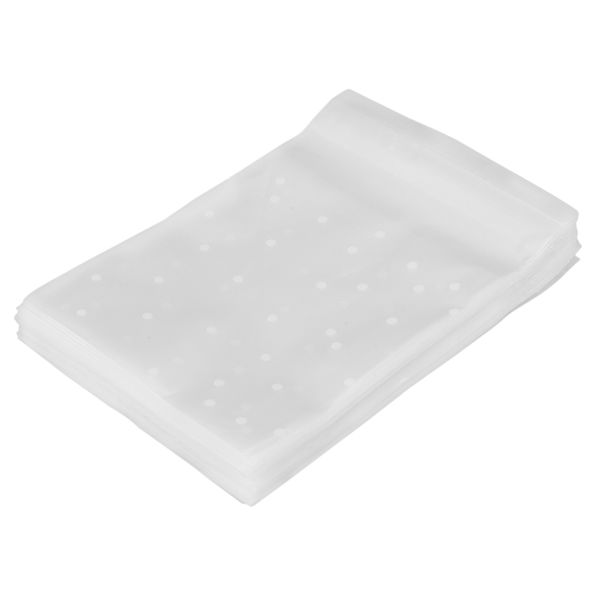 

100pcs frosted cute dots plastic pack candy cookie soap packaging bags cupcake wrapper self adhesive sample gift bag