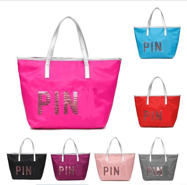 

Sequin p letter women handbag houlder bag large capacity travel duffle beach bag ladie girl oxford hopping tote a3139 2019