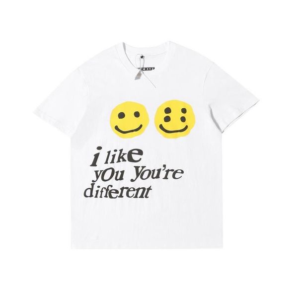 

20ss ins american cpfm.xyz w.w.c.d. i like you smiley tee skateboard mens designer t shirt women street luxury casual tshirt, White;black