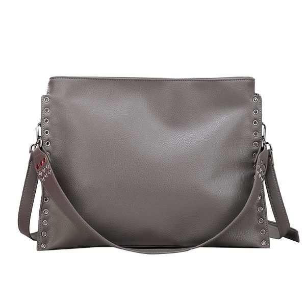 

new pu leather bag simple handbags famous brands women shoulder bag casual big tote vintage ladies crossbody bags gray