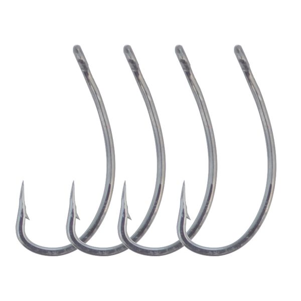 

carp fishing hooks 50pcs/lot curve shank carp fishing hair rig hook high carbon steel barbed fishhook size 6# 8# 10#