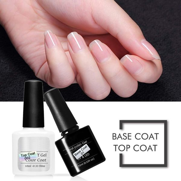 

1pc coat gel 10ml soak off no wipe coat uv led seal gel nail polish long lasting polish for nail art design, Red;pink