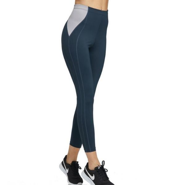 

patchwork capris skinny active solid ladies gym pants slim high waist female sport pants spring womens yoga, Black;white