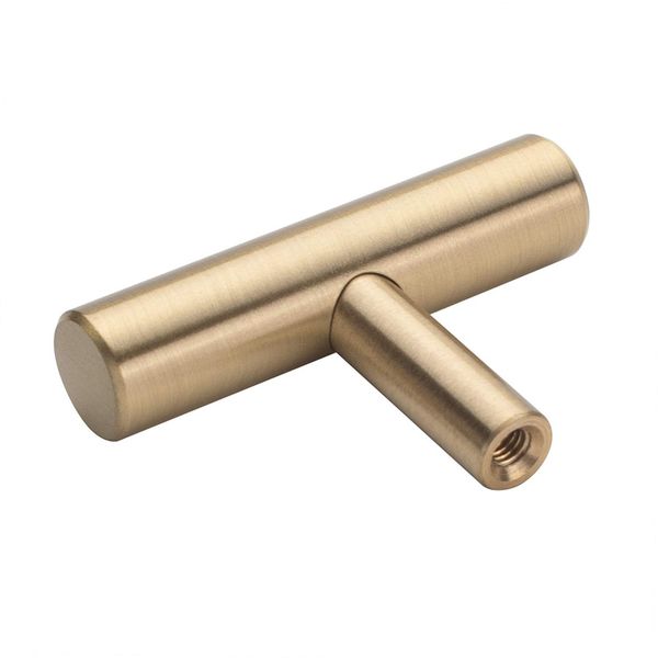 2019 Solid Brass Tbar Cabinet Knobs Handles Gold Drawer Pulls
