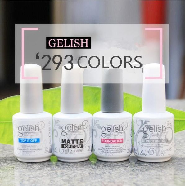 

stock harmony gelish soak off nail gel polish nail art gel lacquer led/uv base coat foundation & coat 293colors