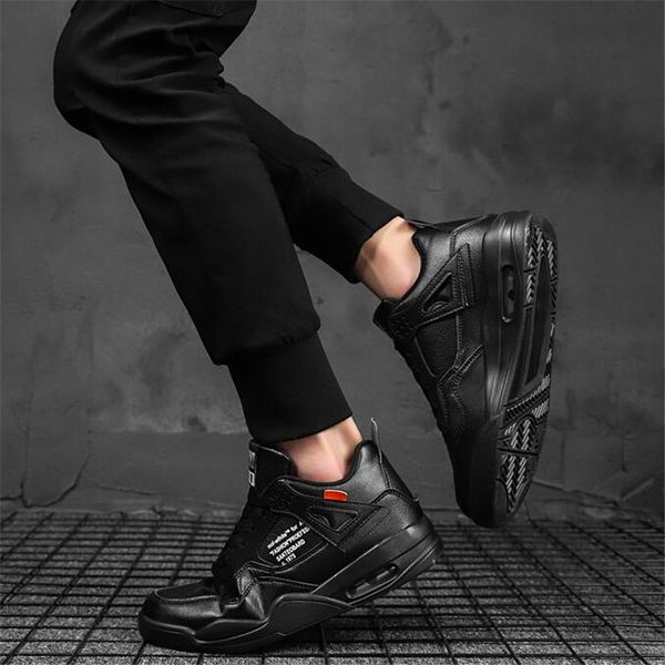 

2019 spring and autumn men's shoes trend casual large size simple wild breathable fashion multi-color optional lace-up shoes, Black