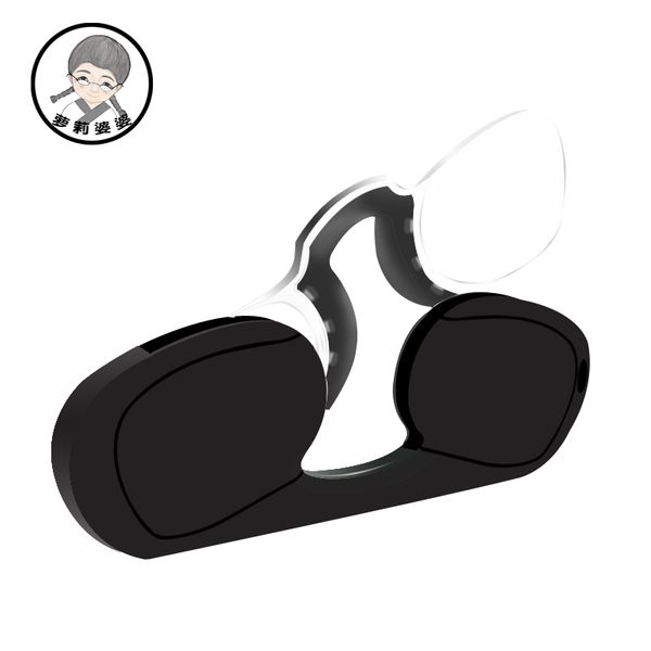 

mini nose clip on mini reading glasses slim rimless magnifying presbyopic glasses eyewear women 2.0, White;black