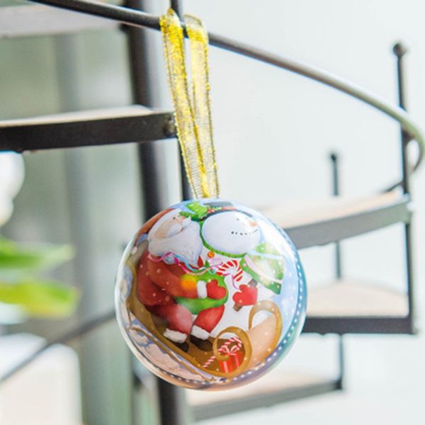 

christmas hanging ball ornaments candy box santa snowman pattern table centerpieces storage for christmas decoration