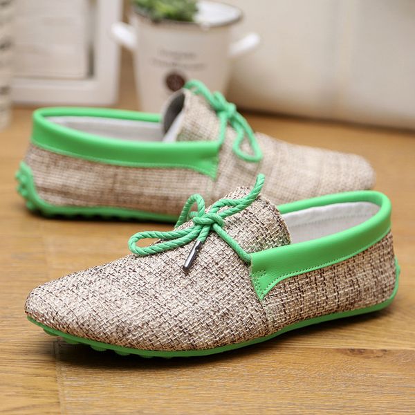 

fashion casual mens shoes linen lightweight comfortable shoes zapatos de hombre platform sneakers mens loafers, Black