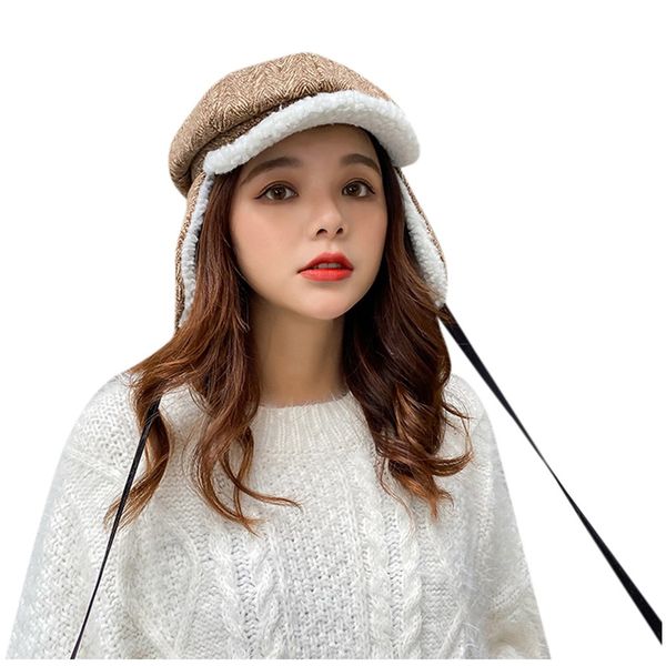 

fashion cute women winter windproof ear hat wrap warm hat cap 2019 winter hats for woman casual cap cappello da donna 2019, Blue;gray