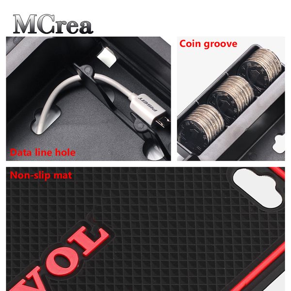 

mcrea anti slip mat interior glove box car central armrest storage box phone holder for s90 v60 v90 xc60 s60 accessories