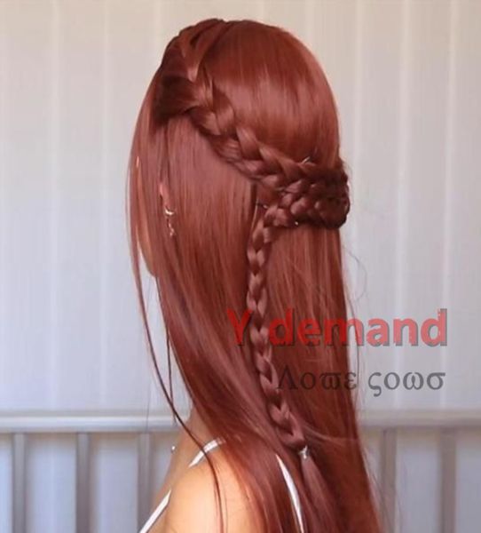 

long straight hair wigs new red women's wig, Black