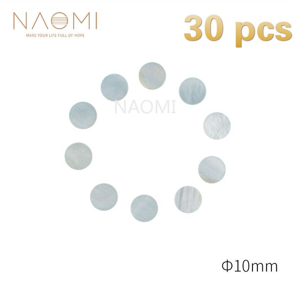 

наоми 30 шт. гитара точки 10 мм белый перламутровый оболочки гриф точки для гитар ukuleles banjos грифы