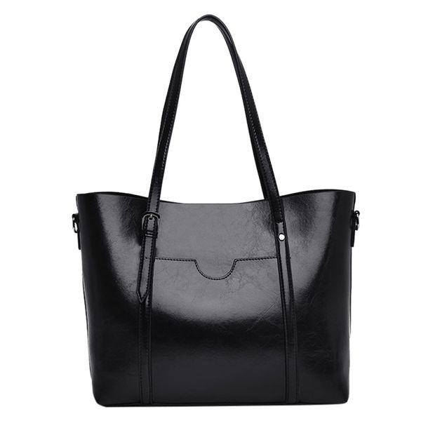

fashion women's outdoor solid color large capacity leather handbag shoulder bag bags for women 2019 bolsa feminina bolso muje