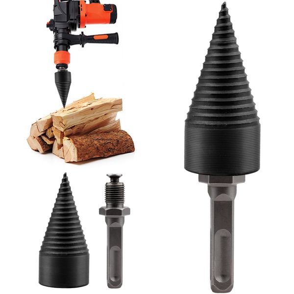 

32/38mm drill bit chop wood splitting tool splitting cone log splitters wood breaking machine breaker firewood chopper