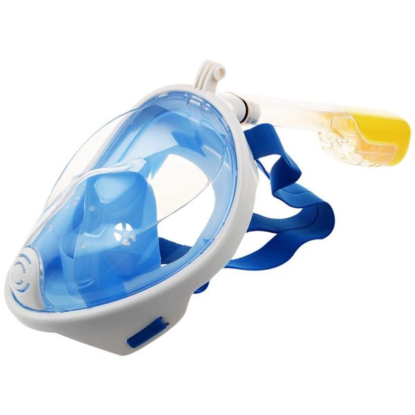 

swimming diving snorkeling full face mask surface scuba for s/m blue