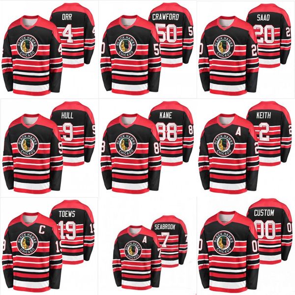 

88 patrick kane chicago blackhawks duncan keith jonathan toews bobby hull brent seabrook corey crawford bobby orr stan mikita zack smith, Black;red