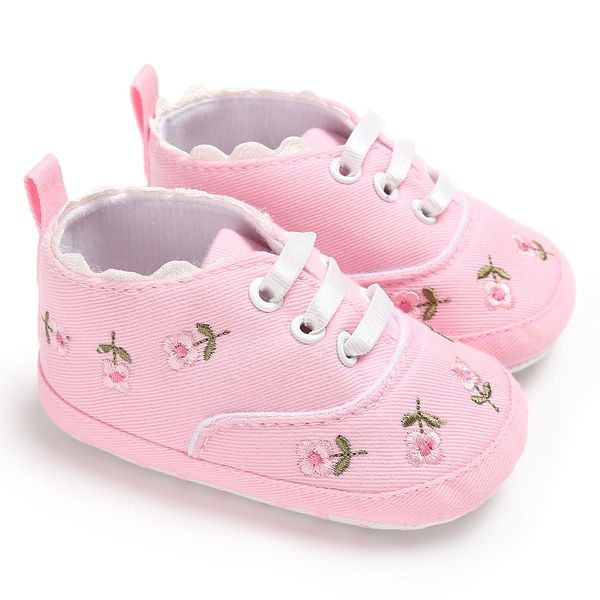 

flower baby infant kid girl soft sole crib toddler summer princess sneaker shoes, Black