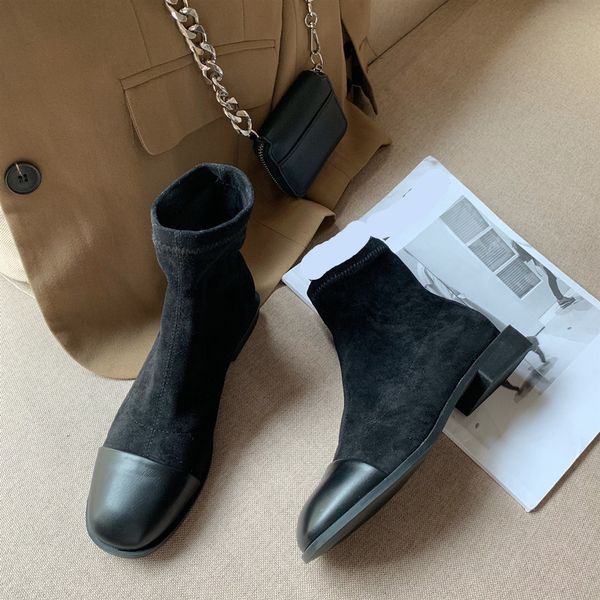 

flat heel brand women's shoes lady boots clogs platform round toe lace up thigh high heels high winter footwear, Black