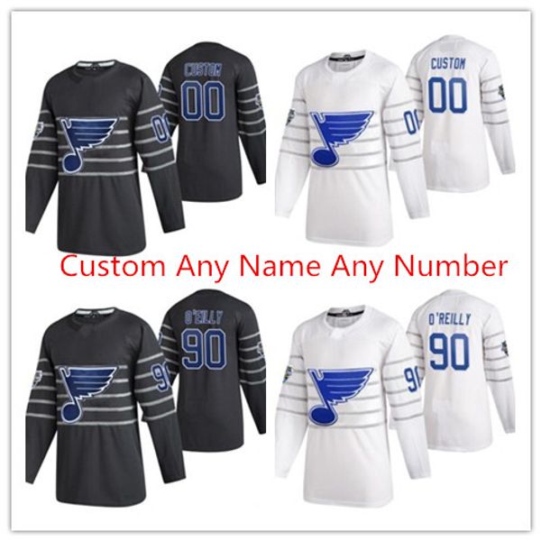 

2020 all-star hockey трикотажные изделия сент-луис блюз 90 о'райли 50 binnington schwartz schenn 91 тарасенко джерси черный белый синий поль, Black;red