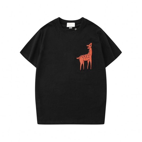 

мужские футболки дизайнер мужская мода женщина одежда лето вскользь streetwear тенниска вышивки бленда хлопка шеи экипажа с коротким рукавом, White;black