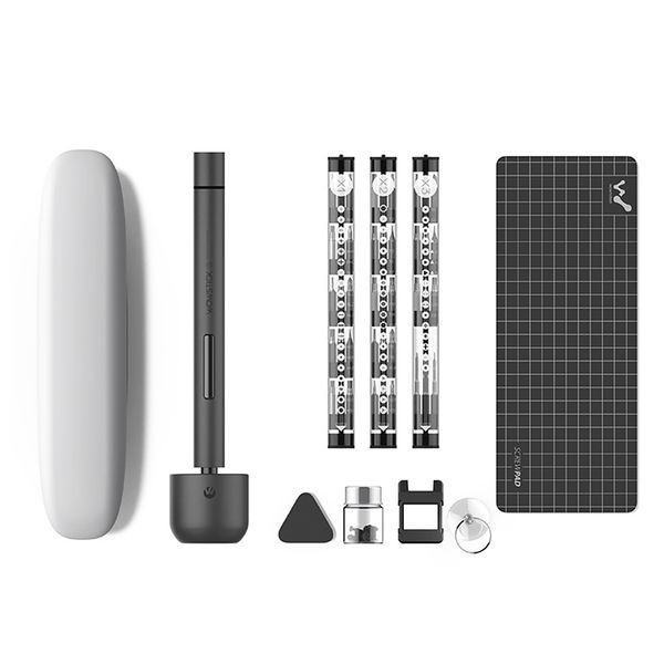 

repair tool cell phone screwdriver set with led light lithium battery power mini rechargeable 56bits aluminum electric cordless