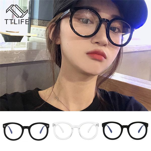 

ttlife anti blue glasses oversized frame cat eye optical glasses blu-ray computer phone protection eyeglasses yjhh0393, White;black