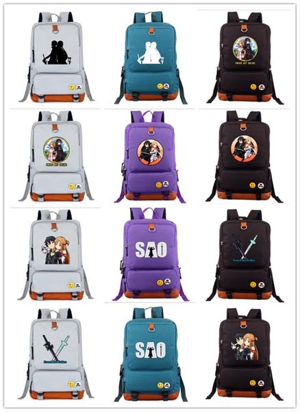 

cartoon sword art online knapsack new travel bags teenagers student's backpack men and women leisure lapbag