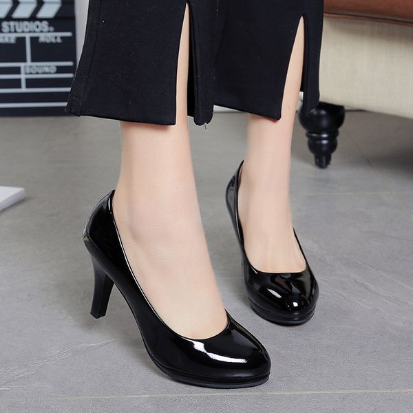 

2019 новые женская обувь насосы высокие каблуки дамы скольжению на red bottom сексуальная обувь женщина weddding elegant бестселлеры плюс ра, Black