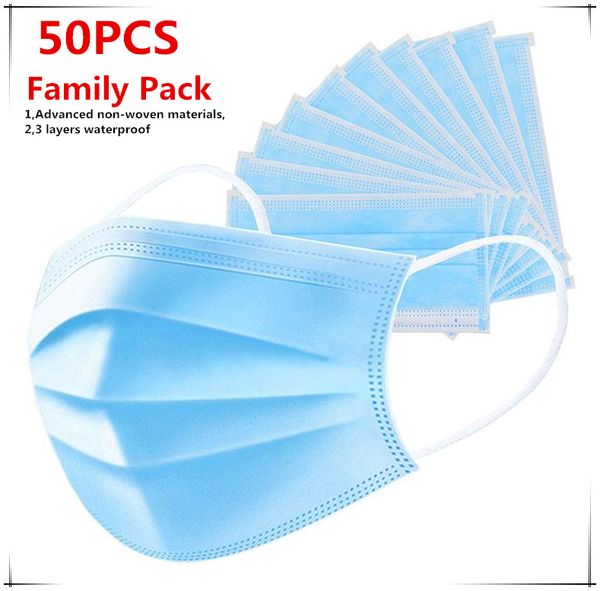 

100pcs/50pcs in stock now fast delivery kn95 mask dustproof anti-fog breathable face masks n95 mask 95% filtration features as kf94 ffp2, Blue