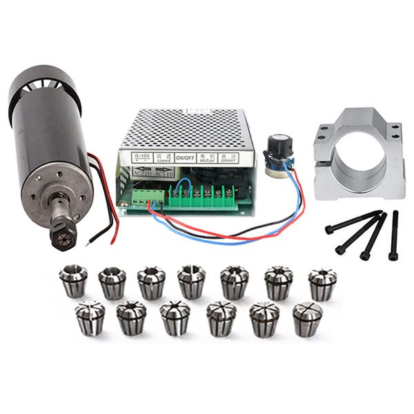 

500w cnc spindle air cooled spindle motor 500w 100v power supply / 1set er11 collet for engraving