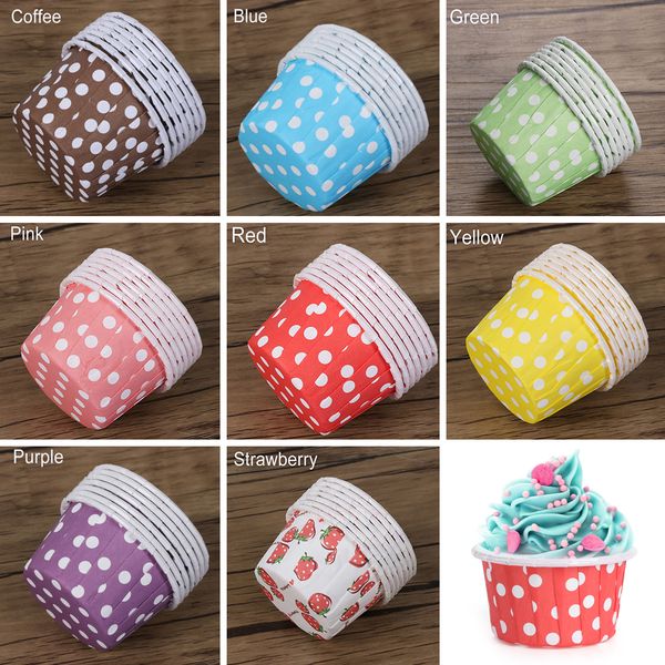 

cupcake paper muffin cupcake dot decorate paper grease-proof liners baking case mold decorate cake baking wrapper