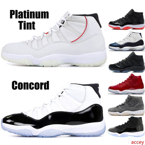 

new 11 xi concord 45 mens basketball shoes 11s platinum tint space jam 23 win like 96 balck bred designer men sports sneaker