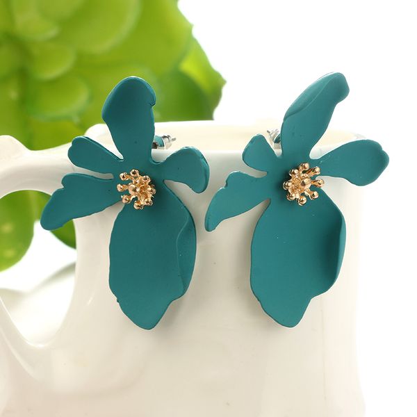 

корейский стиль конфеты цвет цветок серьги для женщин девушка pericing окрашенные серьги стержня подарок ювелирные изделия brincos 4793 4795, Golden