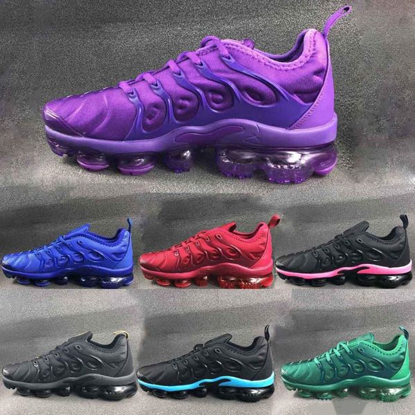 

2019 tn plus men running shoes triple black white sunset p blue wolf grey designer shoes sport sneakers trainers 36-45, White;red