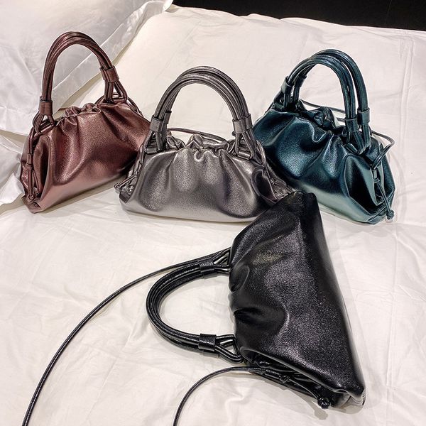 

ladies bag clip clip portable messenger bag cloud leather female new
